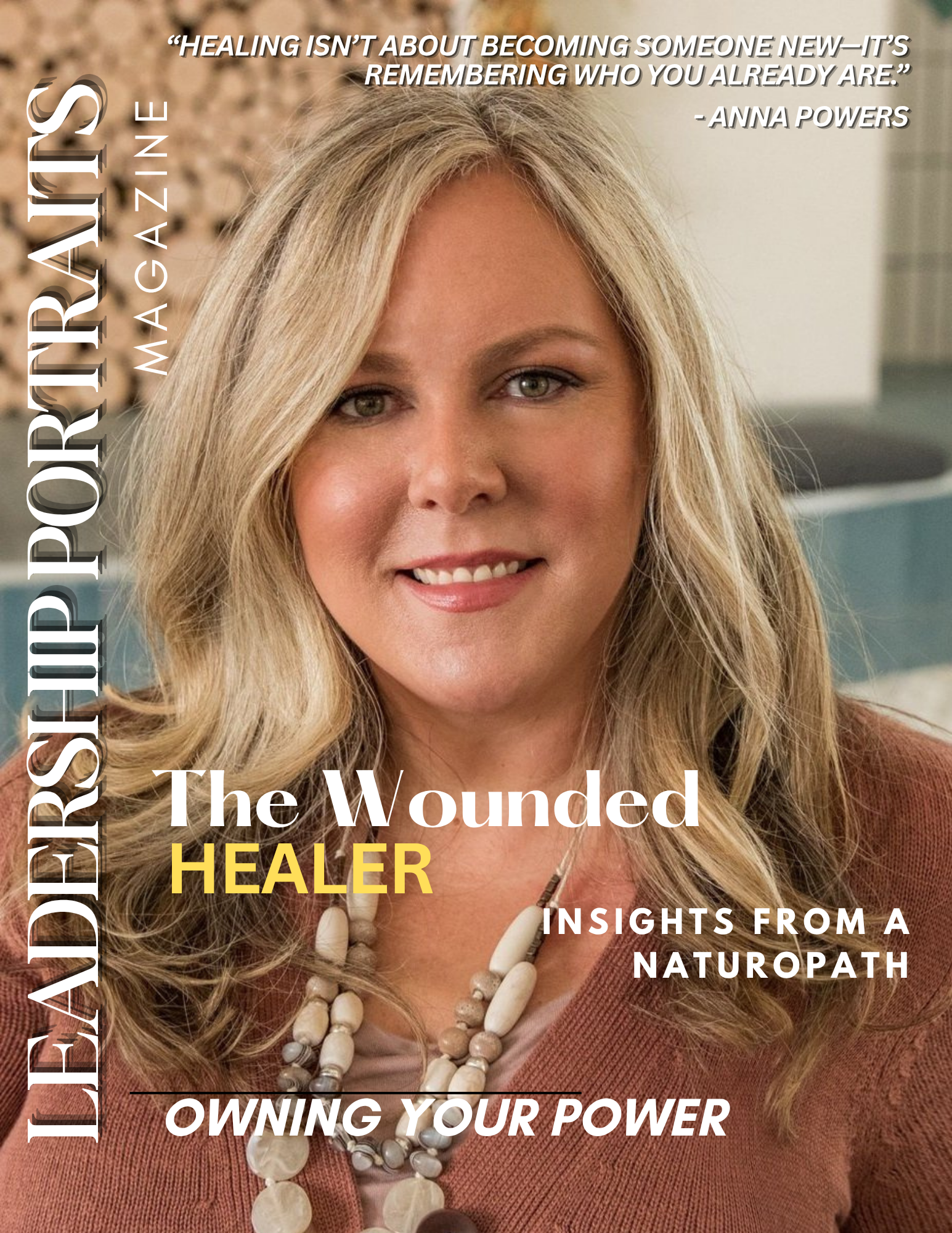 Leadership Portraits magazine cover featuring Anna Powers