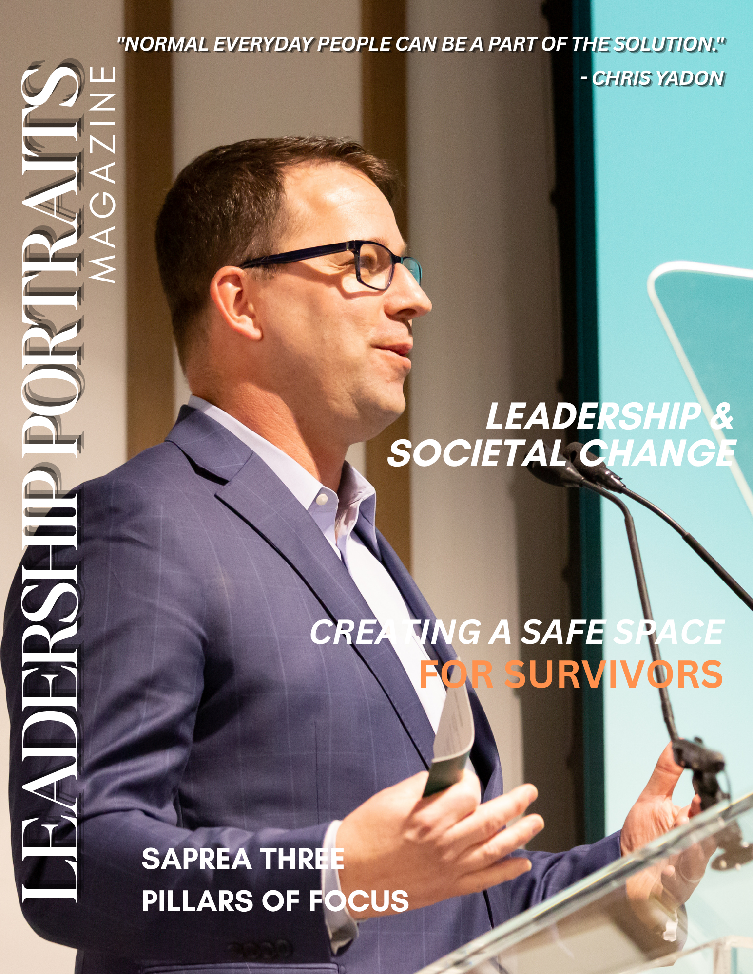 Leadership Portraits magazine cover featuring Chris Yadon