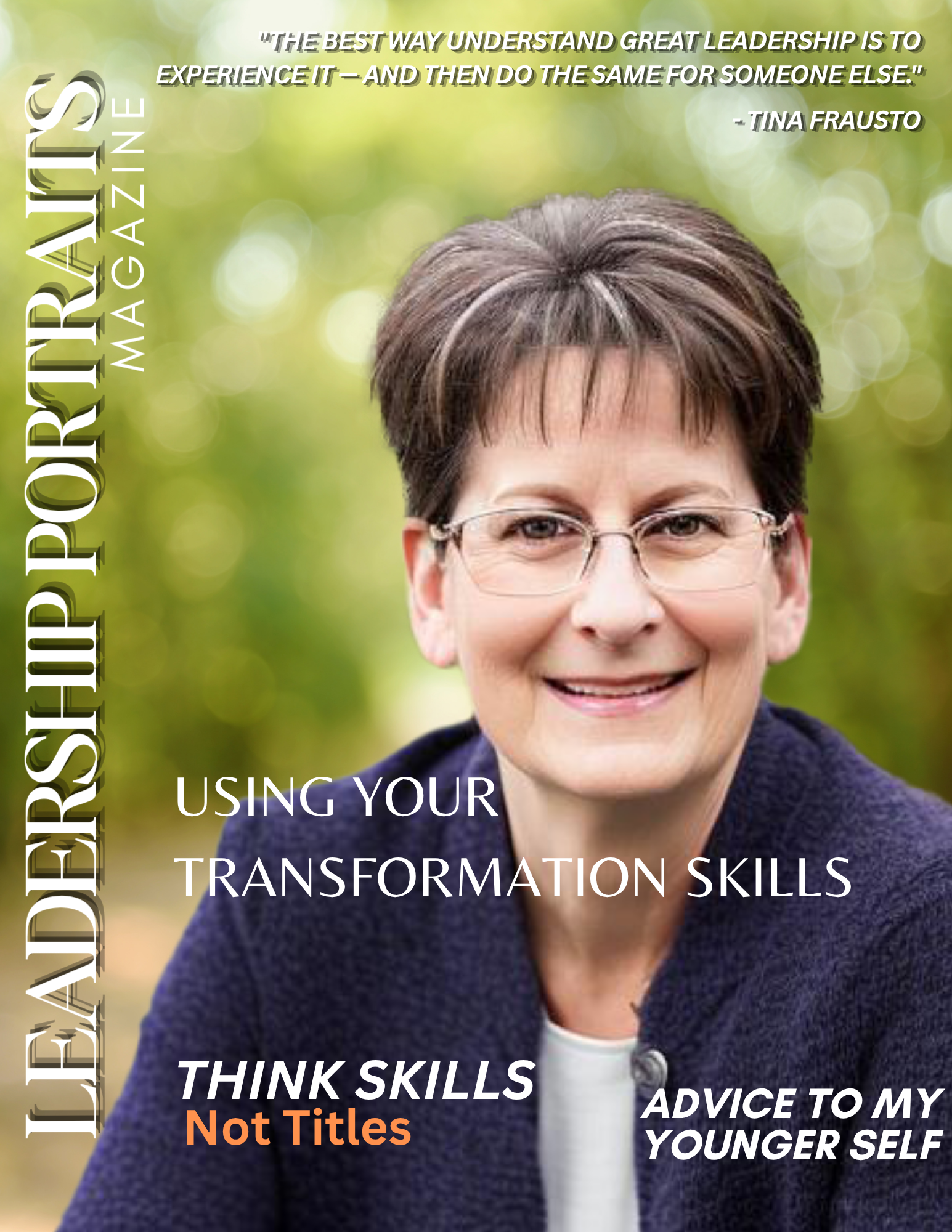 Leadership Portraits magazine cover featuring Tina Frausto